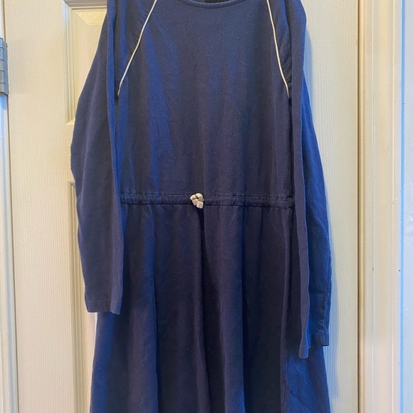 Boden Long Sleeve Gold Trim Skater Dress - Picture 2 of 6